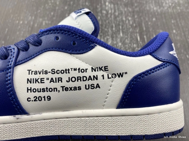 1st Kicks 1 CUSTOM DM7890-101 AIR OFF-WHITE SCOTT JORDAN X TRAVIS X 0704